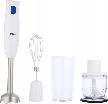 Ручний блендер Braun MQ10.202M 450 Вт, з подрібнювачем та вінчиком