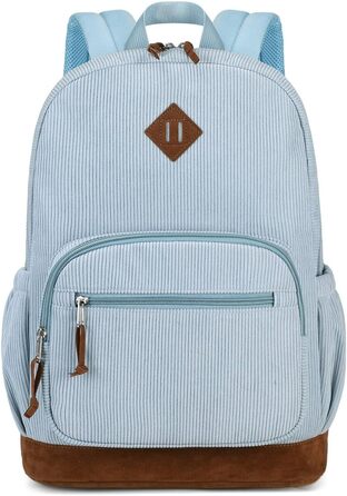 Дитячий рюкзак Mygreen з кордурової тканини, блакитний, для підлітків, на кожен день, з еко-шкіри