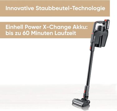 SEVERIN SEPURO акумуляторний ручний та стійковий пилосос з інноваційною технологією пилозбірників та акумулятором Einhell Power, бездротовий пилосос з мішком для алергіків, акумуляторний пилосос, HV 7185 (PRO пилозбірник)