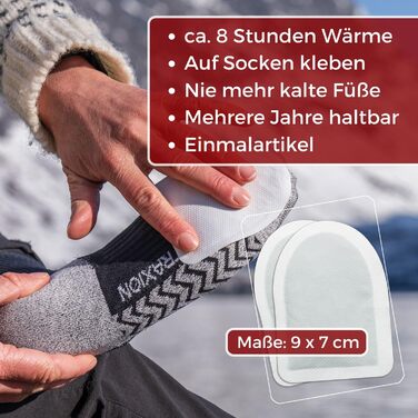 THERMOPAD Toe Warmers – THE ORIGINAL: 30 Pairs of Heat Pads for 8 Hours of Warmth | Ready-to-Use Foot Warmers | Extra Warm Foot Warmers – ideal for Outdoor Activities & Ski Shoes | Foot Heating Pads
