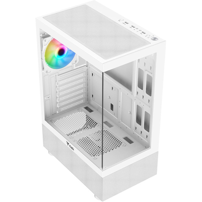 Корпус для ПК Itek SHOWBUI 33W – ігровий, ATX, білий, з RGB-вентилятором та скляними панелями