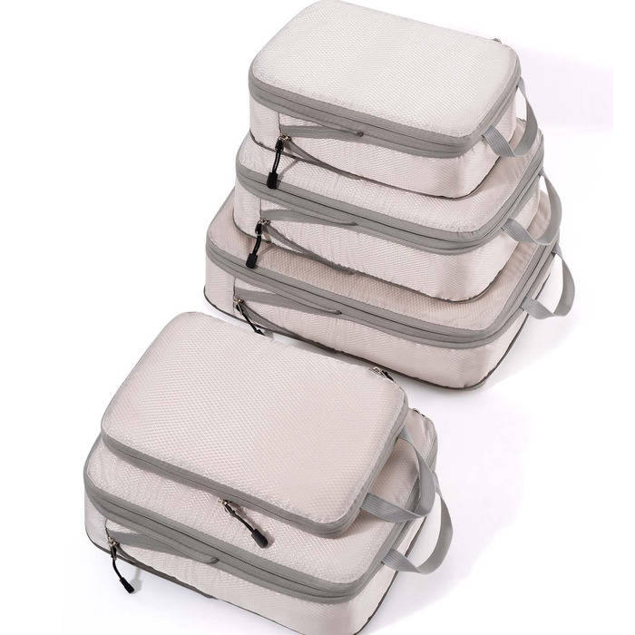 Набір кубиків-органайзерів для валізи Meowoo (5шт) - кубики-компресори для подорожей (XL, L, 2xM)