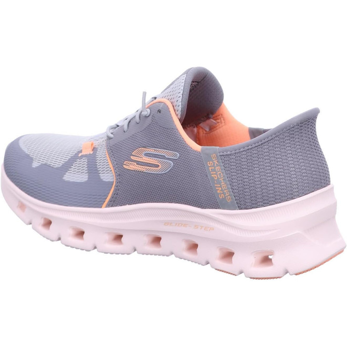 Кросівки Skechers Glide-Step Vibey Hands Free Slip-ins для жінок, сірі та помаранчеві, 38 EU