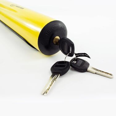 Замок на кермо alca A303000 для авто, мікроавтобуса, кемпера, протиугінний, у вигляді бейсбольної битки, міцний, з 2 ключами