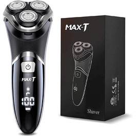Електричний чоловічий бритва MAX-T ProSkin LED з тримером, для сухого та вологого гоління, акумуляторний, чорний