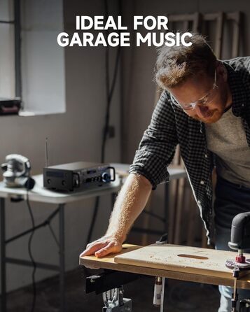 Стерео Bluetooth караоке підсилювач Moukey 2.0 каналів, 100Вт, Hi-Fi, RCA, USB, SD, 2 мікрофонні входи, FM-радіо для авто та дому