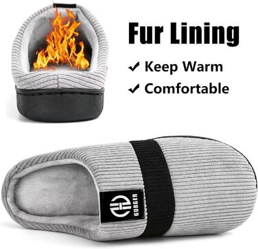 Тапочки домашні чоловічі/жіночі зимові з плюшевою підкладкою, розмір 36-51 (46/47 EU, сірий колір C2)