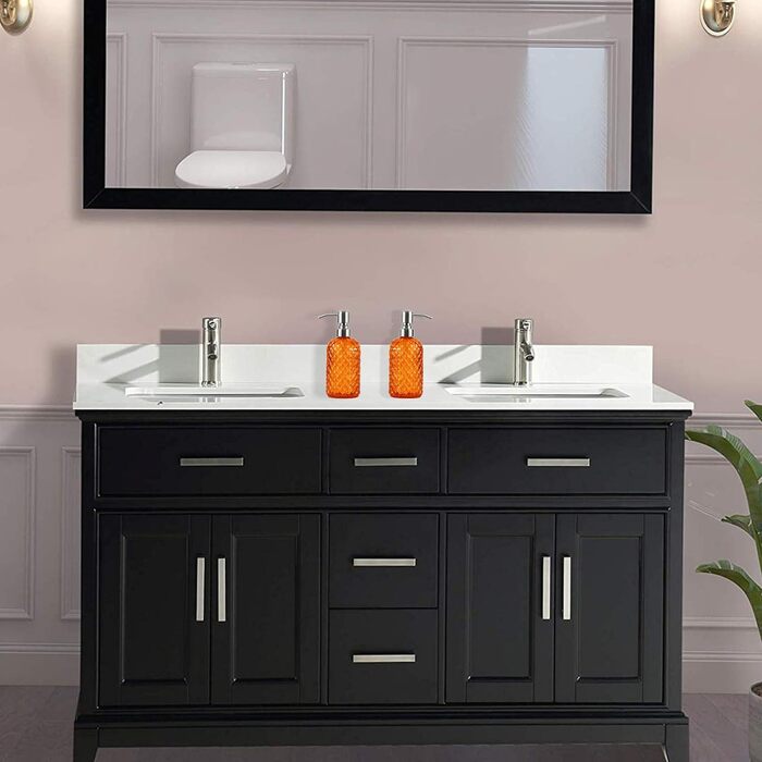 Дозатор мила для ванної та кухні зі скла та нержавіючої сталі 304 (Помаранчевий, 2 шт.)