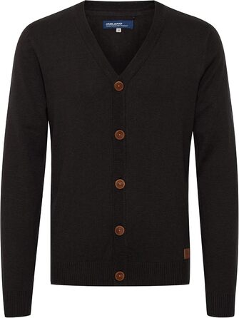 Чоловічий кардиган Blend BHLennard з в'язаного полотна з V-подібним вирізом, на ґудзиках, бавовняна суміш, Regular fit, чорний (70155)
