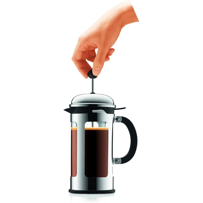 Френч-прес Bodum CHAMBORD, 0.5 л, нержавіюча сталь, захист від проливання, глянцевий