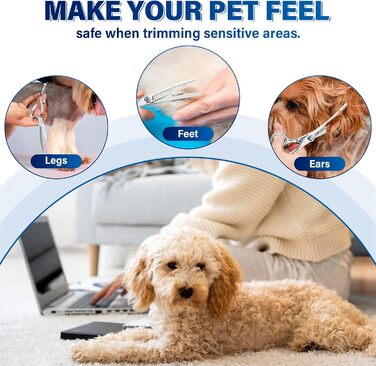 Професійна вигнута ножиці для грумінгу собак JASON 7' - ножиці для розрідження шерсті, з японської сталі 440C, 21 зуб, для грумерів