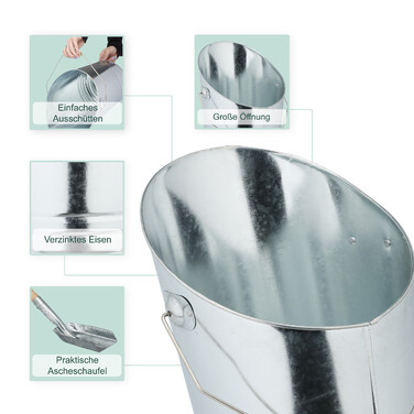 Relaxdays Charcoal Bucket with Shovel