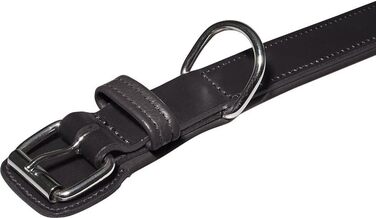 Шкіряний нашийник для собак Knuffelwuff 13967-013 Detroit, чорний, обхват 40-48 см