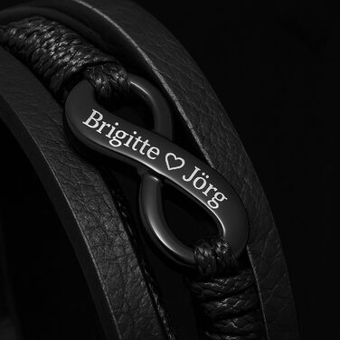 Срібний браслет з шкіри з гравіюванням 'SHAPE' для чоловіків та жінок | Ручна робота, Німеччина