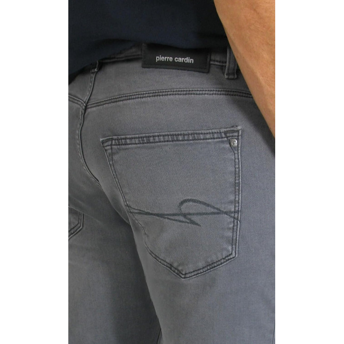 Джинси чоловічі Pierre Cardin Lyon, сині, Stonewash, завужений крій (38W/34L)