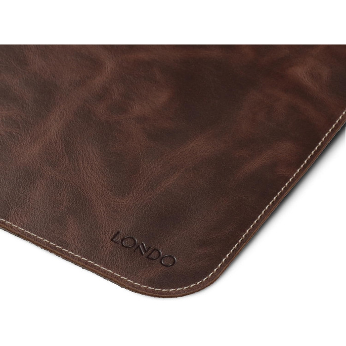 Мишка Londo Echtleder – великий килимок для миші зі шкіри, коричневий. Килимок для столу, антиковзкий, гладка поверхня