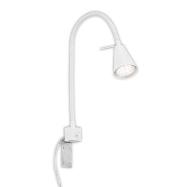 Світлодіодна настінна лампа Briloner з регульованим кутом нахилу, GU10 4.7W, 400lm, тепле біле світло, для читання, біла