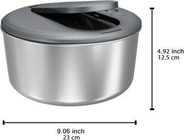 Салатниця-швидкосушка Zyliss Swift Dry 6L з нержавіючої сталі, BPA-free, AquaVent™ технологія, антиковзаюче дно, для миття в посудомийній машині