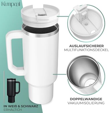 Personalized Insulated Tumbler - 40oz with Engraving - Custom Name or Logo, Leak-Proof, BPA-Free, with Lid & Straw