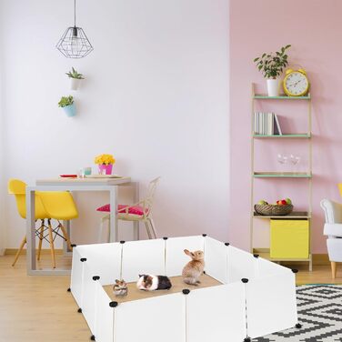 Клітка-загон для дрібних тварин Relaxdays, біла, 92 x 110 x 110 см, 24 шт.