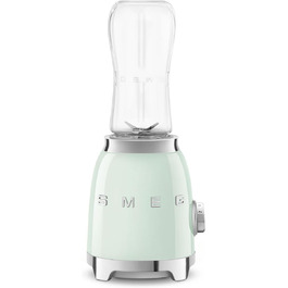 SMEG, Personal Blender PBF01PGEU, 2 speed settings, stainless steel double blade, 2 x 600 ml bottles included, non-slip base, integrated cable winding, 300W, pastel green
