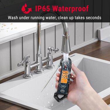 Цифровий термометр для м'яса ThermoPro: гриль, запікання, приготування їжі, чорний