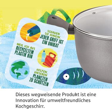 Prestige Earth Pan Stockpot Induction - Soup Pot 28cm / 7.5L - Non-Stick Ceramic, Recycled & Recyclable, Non-Toxic, Dishwasher Safe, Easy-Grip Handles Soup Pot 7.5 Liters