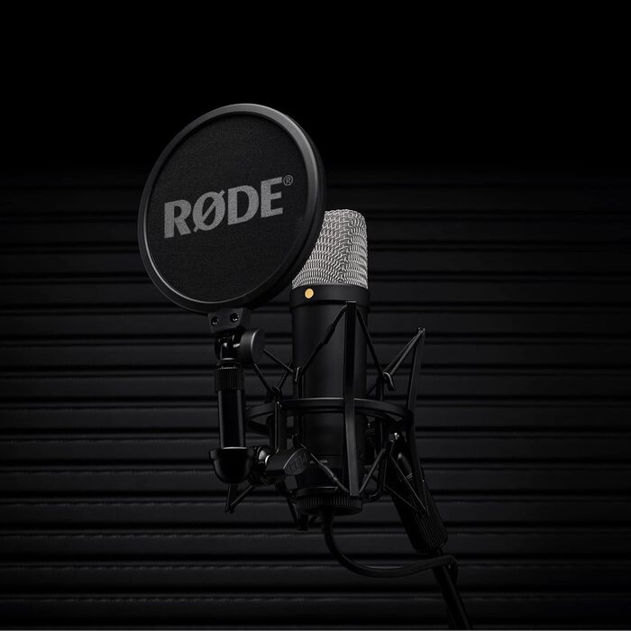 Мікрофон RØDE NT1 5 Generation: велика мембрана, XLR/USB, зі спінером та поп-фільтром для запису вокалу та подкастів (чорний)