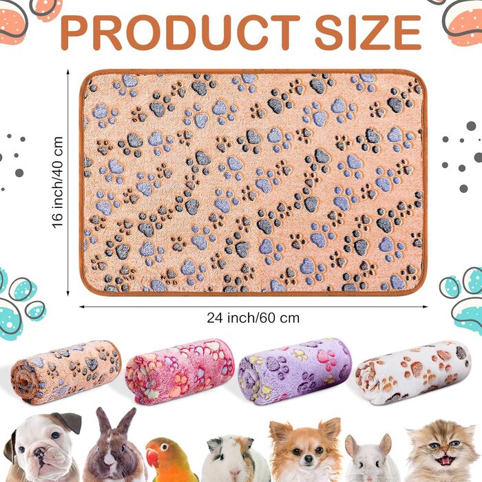 М'яка ковдра для морських свинок Namalu: водонепроникна, з флісу, 60 x 40 см, для собак та інших дрібних тварин