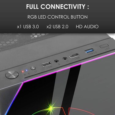 Корпус для ПК EMPIRE GAMING Spartan ARGB: середній ATX-корпус з LED підсвічуванням та скляною панеллю