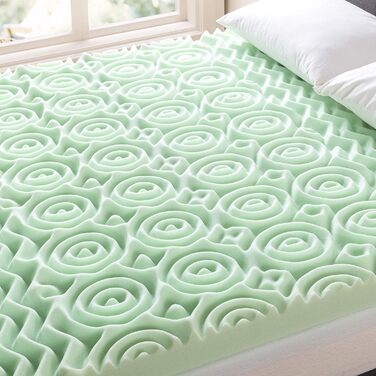 Best Price Mattress Topper made with Memory Foam and Soothing Green Tea Infusion, CertiPUR-US Certified, 10.2 inches