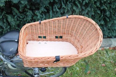 Кошик для велосипеда для багажника з лози з металевою сіткою та подушкою, XL або XXL. Кошик для багажника (XL без подушки)