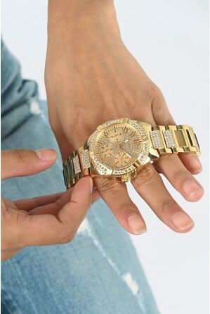 Жіночий годинник Guess Lady Frontier золотистого кольору зі сталевим браслетом, 40 мм, W1156L2