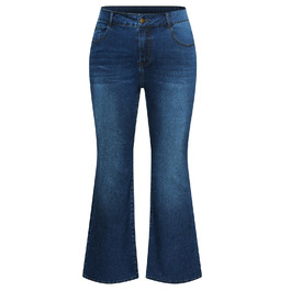 Жіночі джинси Bootcut Hanna Nikole великого розміру, висока талія, блакитний денім, еластичні