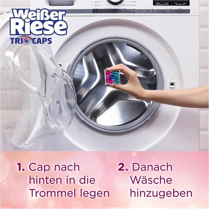 Капсули для прання кольорових речей Weißer Riese Trio-Caps Color Орхідея, 120 шт