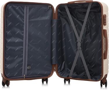 Набір валіз-ролерів (3 шт): M, L, XL, білий, з коліщатками 360°, замком, зручною ручкою. Elfenbeinweiß