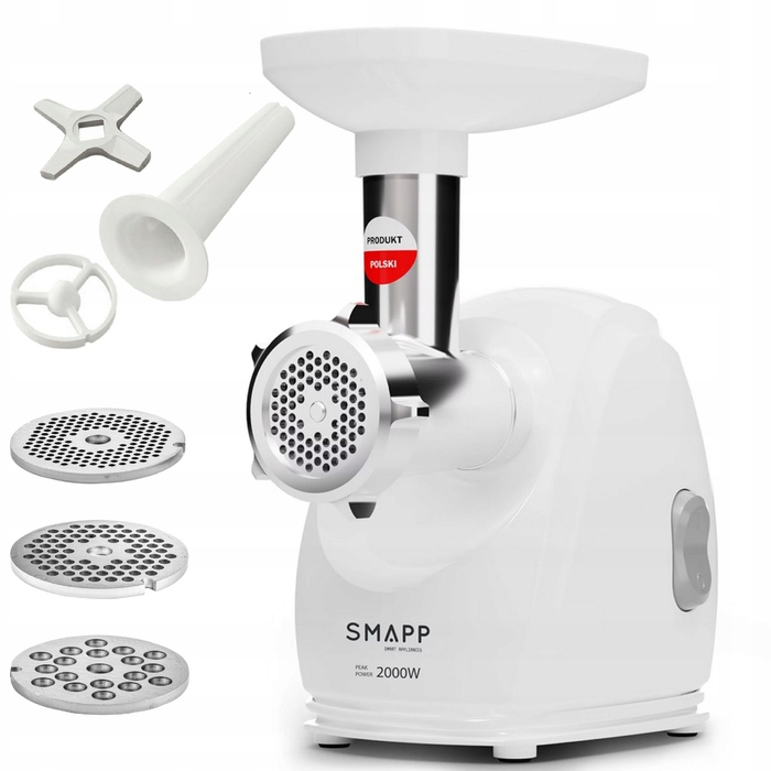 М'ясорубка SMAPP 489.8, біла, 2000 Вт