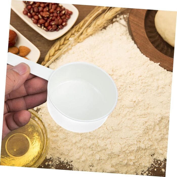 Cabilock 4 Sets Stainless Steel Measuring Spoons Gadgets Sifter Labels Kitchen Machine Cookware Measuring Cups Spoons For Coffee Powder Measuring Spoons For Stainless Steel White 4 Pieces * 4