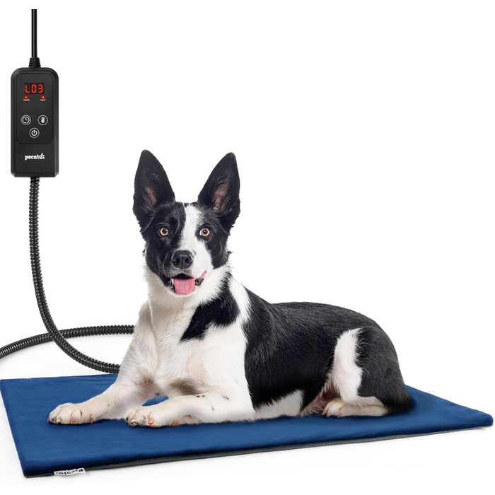 Електричний килимок для домашніх тварин Pecute - обігрівач для собак та котів, 40x50 см (M) / 90x60 см (XL) з контролером