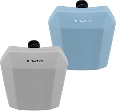 Набір Silikon від Navaris: 2 миски для корму для собак з кліпсою та магнітом - для ласощів, сухого та вологого корму (сірий & червоний, синій/сірий)