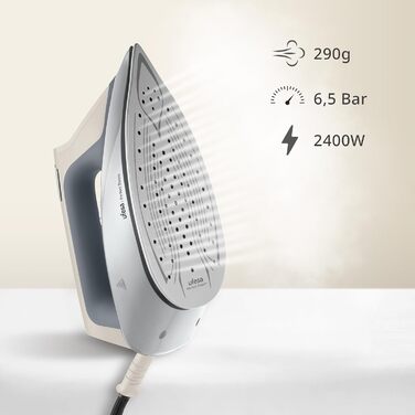 Праска з парогенератором Ufesa Perfect Steam, 2400 Вт, 6.5 Бар, вертикальна та горизонтальна, паровий удар 290 г, бак 1.2 л