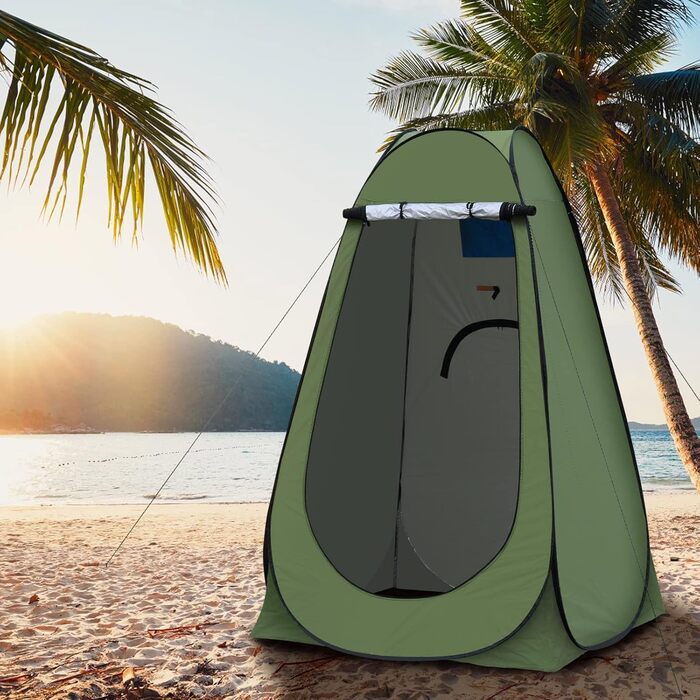 Намет для туалету та душу TUKAILAI для кемпінгу, Pop-Up, 150x150x190 см, зелений