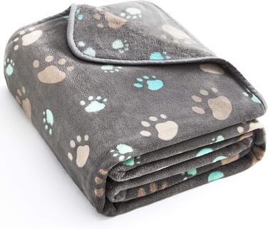 ALLISANDRO® Плед для домашніх тварин: теплий та м'який, 200x150 см, фліс, сірий