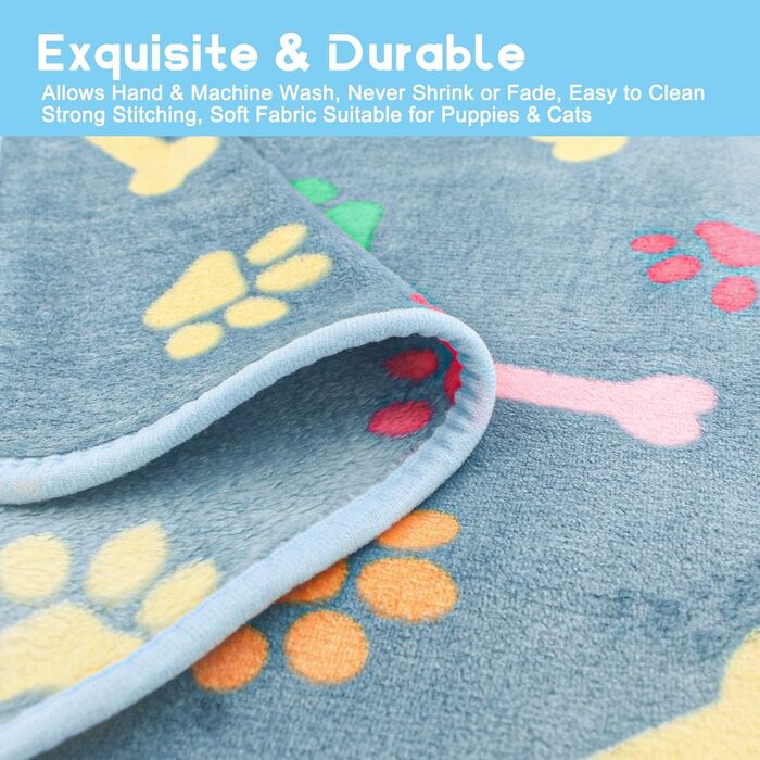 М'яка ковдра для кота та собаки, 5 шт., 76 x 52 см (Чорний+Блакитний+Коричневий+Рожевий+Білий)