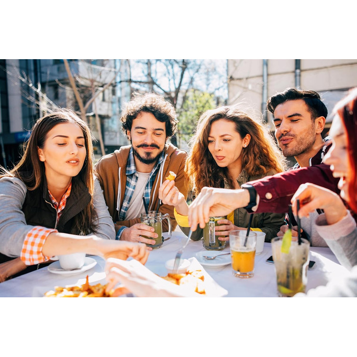 Фритюрниця GASTROBACK Air Pro XXL: 6.5 л, 8 програм, сенсорне керування, срібно-чорний колір