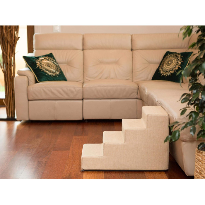 Сходинка для собак та котів Tiertreppen - пандус з 4 ступенів, висота 40 см, бежевий