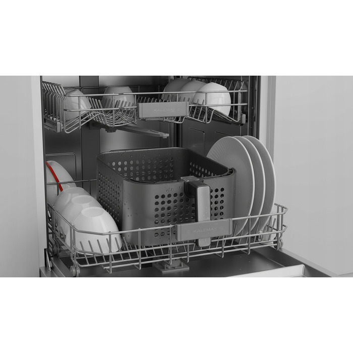 Аерофритюрниця KALEMAX без олії, 8 л, 1800 Вт, срібляста