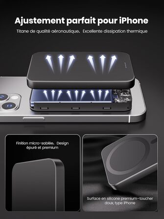 Power Bank Магнітний 10000 mAh PD20W: Бездротовий зарядний пристрій з USB-C для iPhone 17/16/15/14/13 та Apple Watch (Помаранчевий)