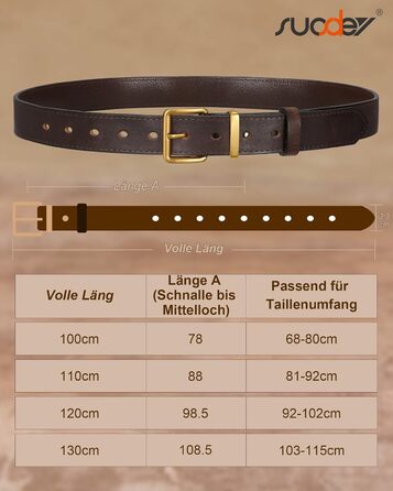 Жіночий шкіряний ремінь SUOSDEY вінтажний, для джинсів, штанів та суконь, з пряжкою золото/срібло, ширина 3.3 см (кава-срібло, розмір 92-102 см)