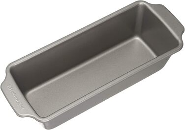 KitchenAid Bakeware Aluminized Steel Aluminized Steel PFAS-free Non-stick 27x11 cm Loaf Pan for Cakes, Bread, Meatloaf, Freezer safe, Oven safe up to 230°C, Dishwasher safe, Grey